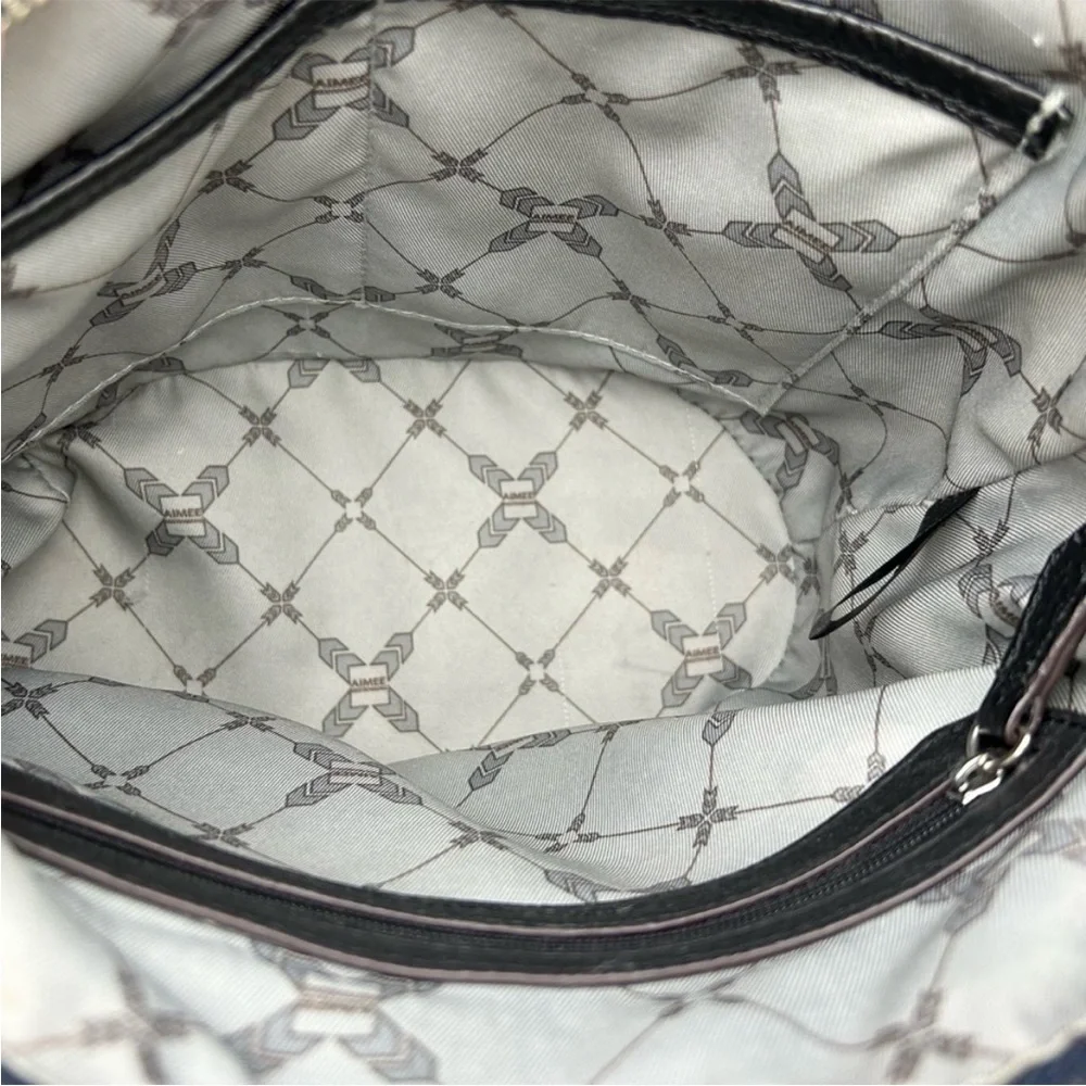 Aimee Kestenberg Leather Multi Blue Crossbody Bag Purse